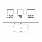 Masă de luat masa cu design modern în Gres și frasin Made in Italy - Charol Viadurini