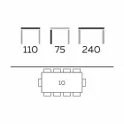 Masă de luat masa cu design modern în Gres și frasin Made in Italy - Charol Viadurini