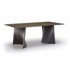 Masă de luat masa cu design modern în Gres și frasin Made in Italy - Charol Viadurini