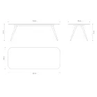 Masa de sufragerie de calitate cu blat din lemn de frasin Made in Italy - Ulma Viadurini