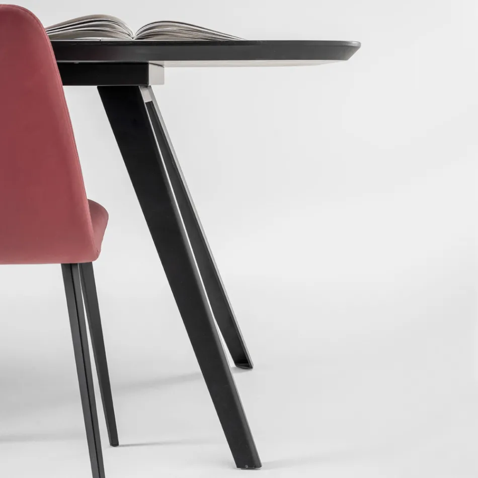 Masa de sufragerie de calitate cu blat din lemn de frasin Made in Italy - Ulma Viadurini