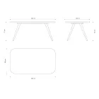 Masa de sufragerie de calitate cu blat din lemn de frasin Made in Italy - Ulma Viadurini