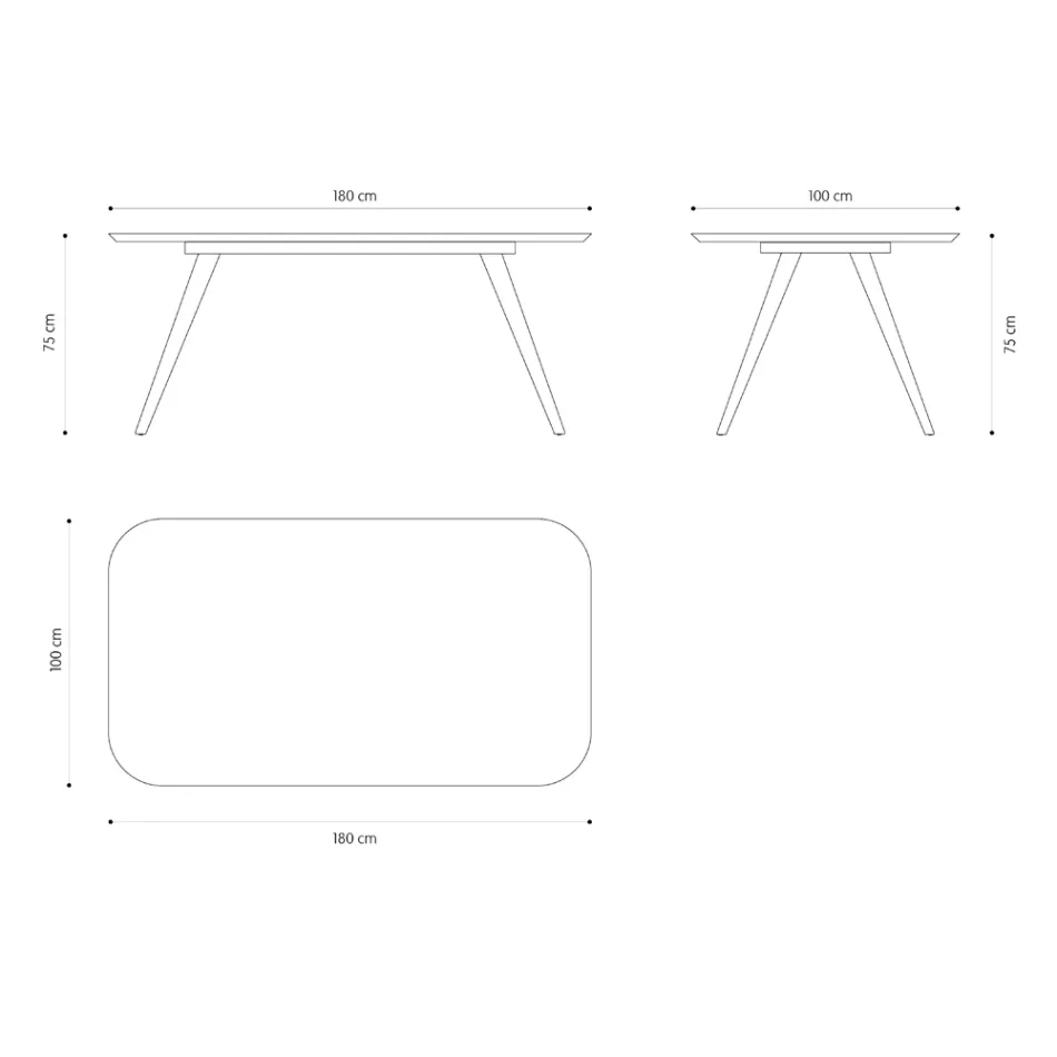 Masa de sufragerie de calitate cu blat din lemn de frasin Made in Italy - Ulma Viadurini