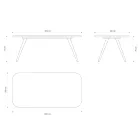 Masa de sufragerie de calitate cu blat din lemn de frasin Made in Italy - Ulma Viadurini