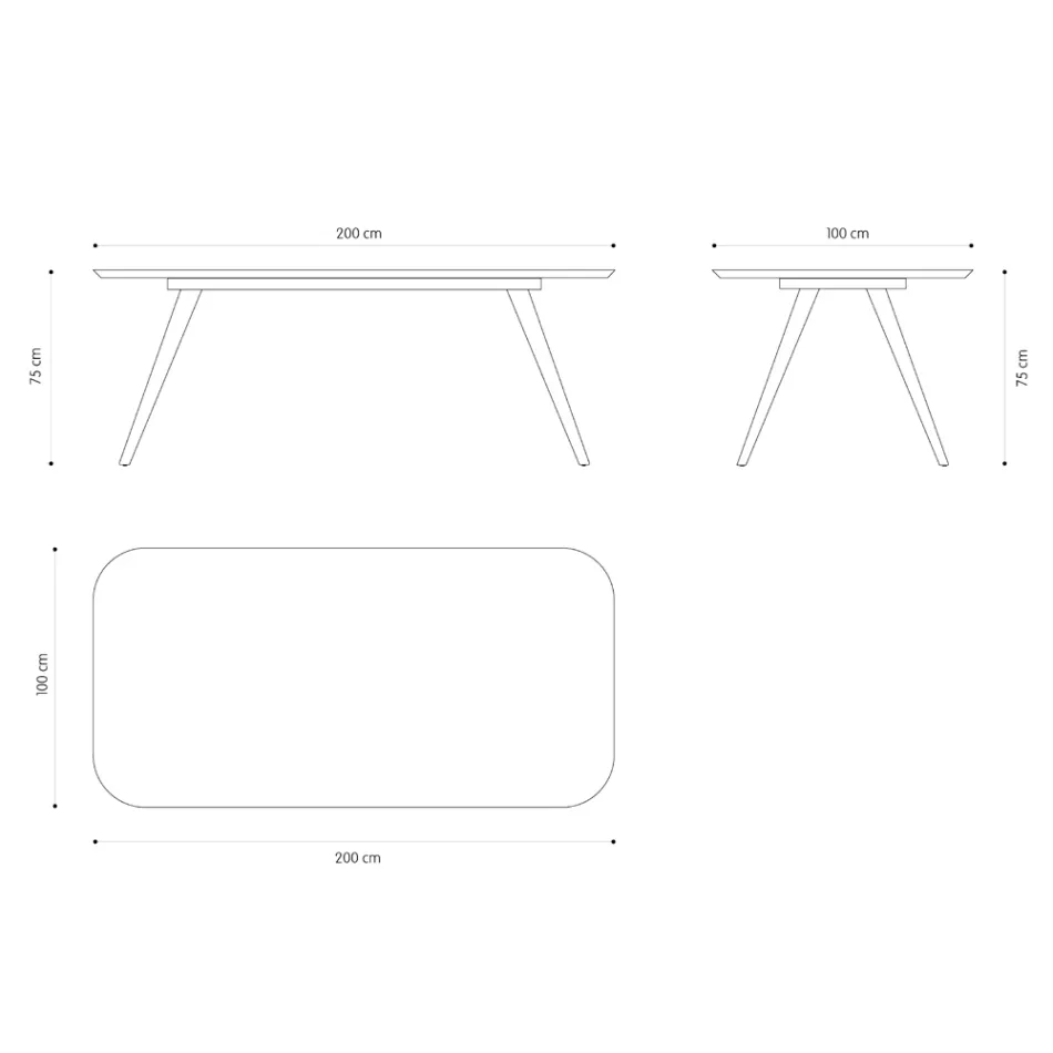 Masa de sufragerie de calitate cu blat din lemn de frasin Made in Italy - Ulma Viadurini