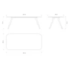 Masa de sufragerie de calitate cu blat din lemn de frasin Made in Italy - Ulma Viadurini