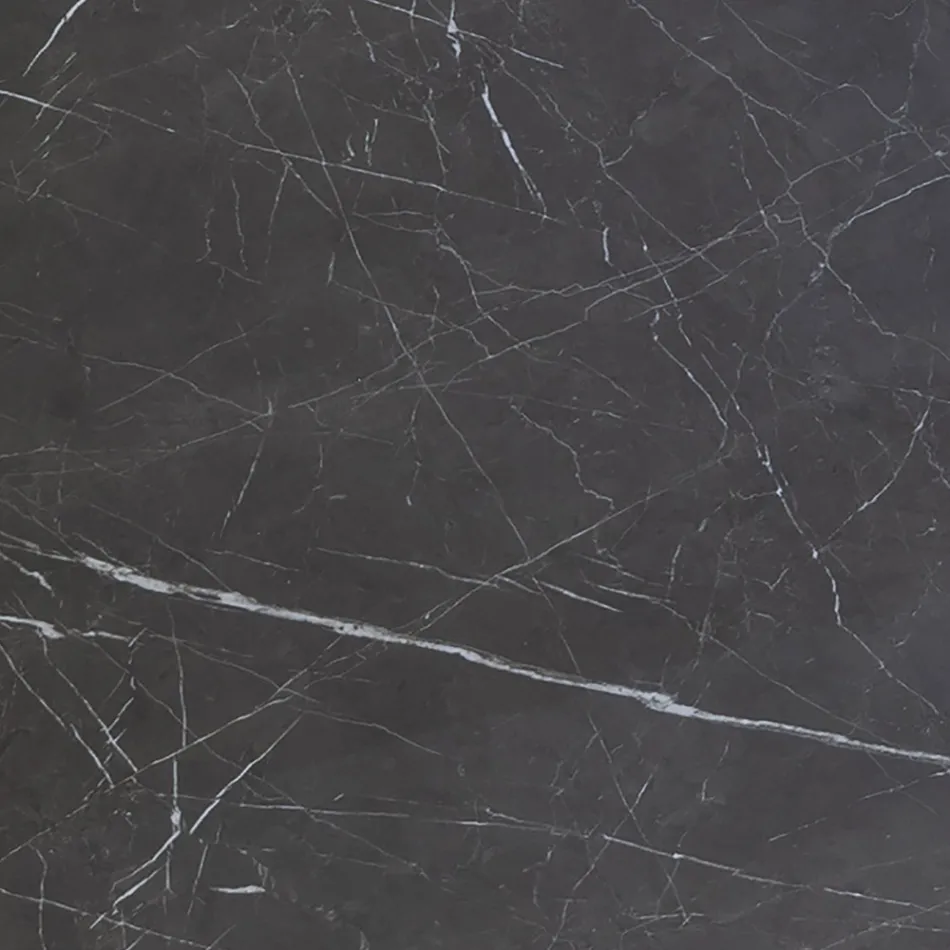 Masa Eliptica din Otel si Ceramica Lustruita Florim - Gelsino Viadurini