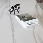 Masa de sufragerie eliptica din ceramica si aluminiu - Yamir Viadurini