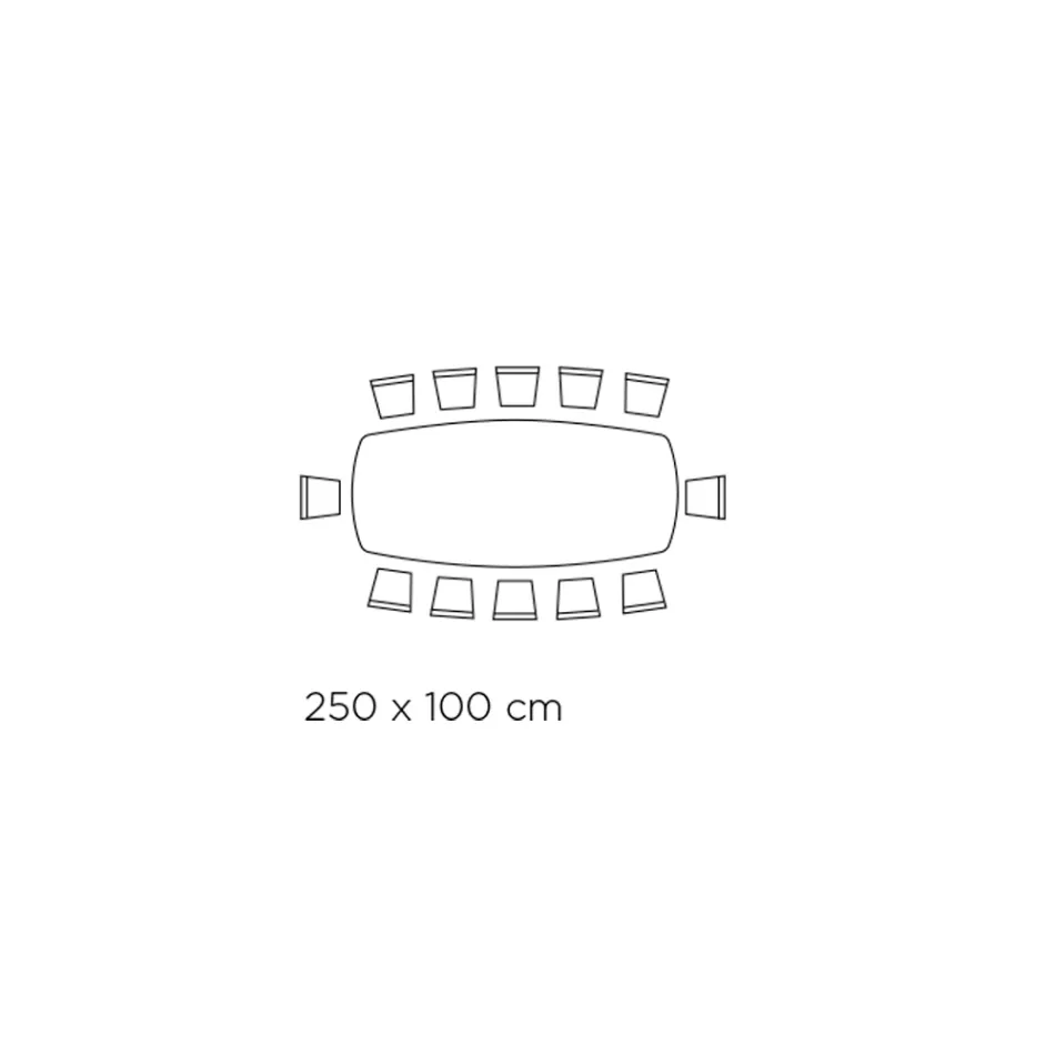 Masa de Sufragerie Fixa cu Blat Butoi din Ceramica Made in Italy - Pahare Viadurini