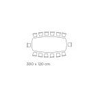 Masa de Sufragerie Fixa cu Blat Butoi din Ceramica Made in Italy - Pahare Viadurini