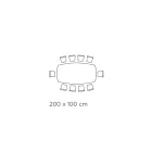 Masa de Sufragerie Fixa cu Blat Butoi din Ceramica Made in Italy - Pahare Viadurini