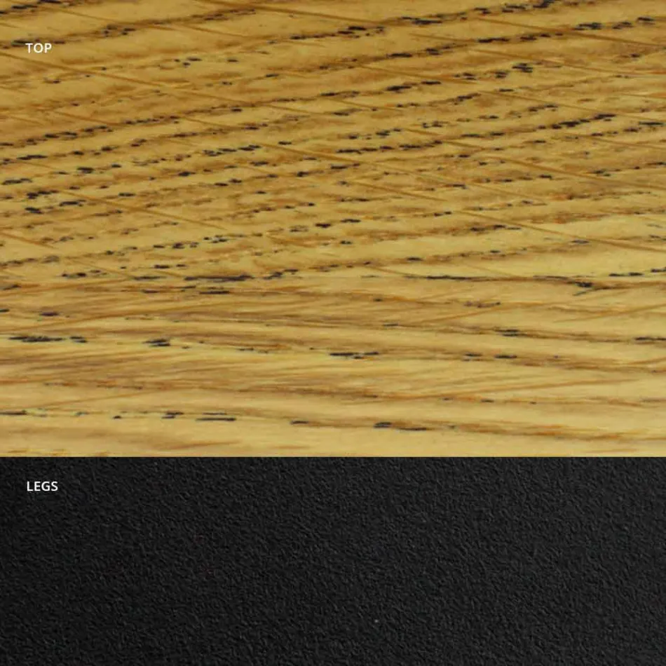 Masa de sufragerie furniruita cu baza din otel Made in Italy - Dalmatian Viadurini