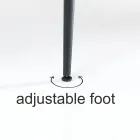 Masa de sufragerie din otel cu blat din Mdf finisaj stejar - Gherardo Viadurini