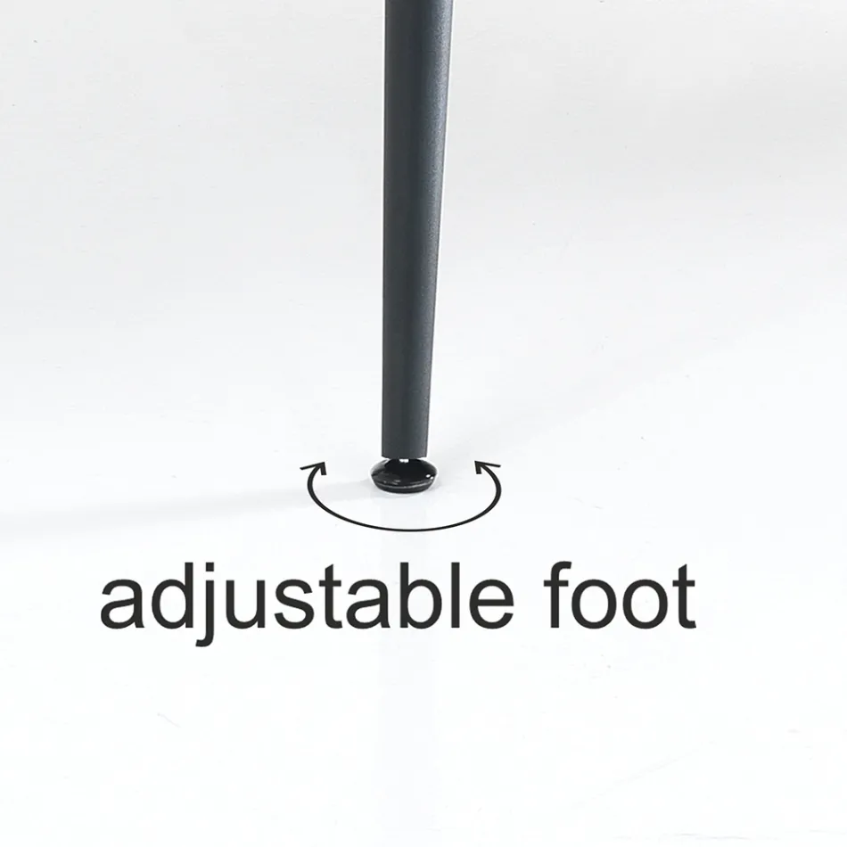 Masa de sufragerie din otel cu blat din Mdf finisaj stejar - Gherardo Viadurini