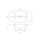 Masa de sufragerie din ceramica de 3 mm si baza metalica Made in Italy - Bujor Viadurini