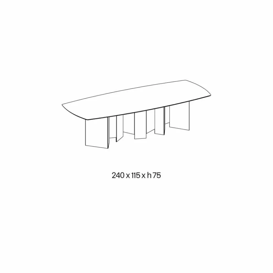 Masă din sufragerie din ceramică și bază din sticlă extralight fabricată în Italia - la întâmplare Viadurini