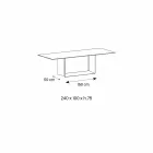 Emperador Masă de luat masa din ceramică și metal din bronz, fabricată în Italia - maro închis Viadurini