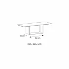 Emperador Masă de luat masa din ceramică și metal din bronz, fabricată în Italia - maro închis Viadurini