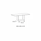 Emperador Masă de luat masa din ceramică și metal din bronz, fabricată în Italia - maro închis Viadurini