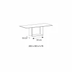 Masă de luat masa din ceramică antracit Savoy Stone fabricată în Italia - maro închis Viadurini