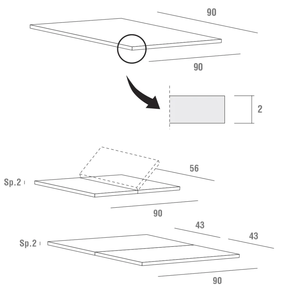 Masa de sufragerie Fenix extensibila pana la 232 Made in Italy - Bavaria Viadurini