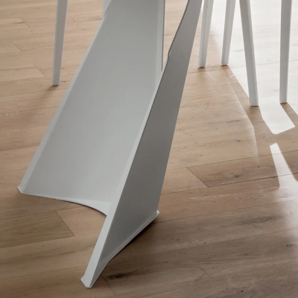 Masa de sufragerie din Fenix si metal vopsit Made in Italy - Dotto Viadurini