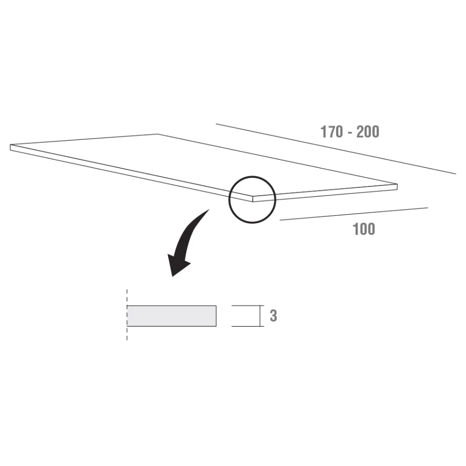 Masa de sufragerie din Fenix si metal vopsit Made in Italy - Dotto Viadurini
