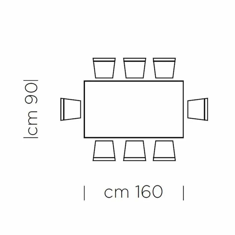 Masa de sufragerie din Fenix gri si otel lacuit Made in Italy - Settimmio Viadurini