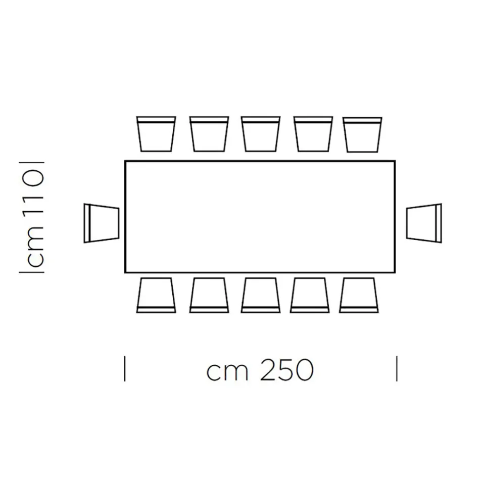 Masa de sufragerie din Fenix gri si otel lacuit Made in Italy - Settimmio Viadurini
