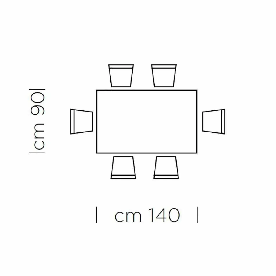 Masa de sufragerie din Fenix gri si otel lacuit Made in Italy - Settimmio Viadurini