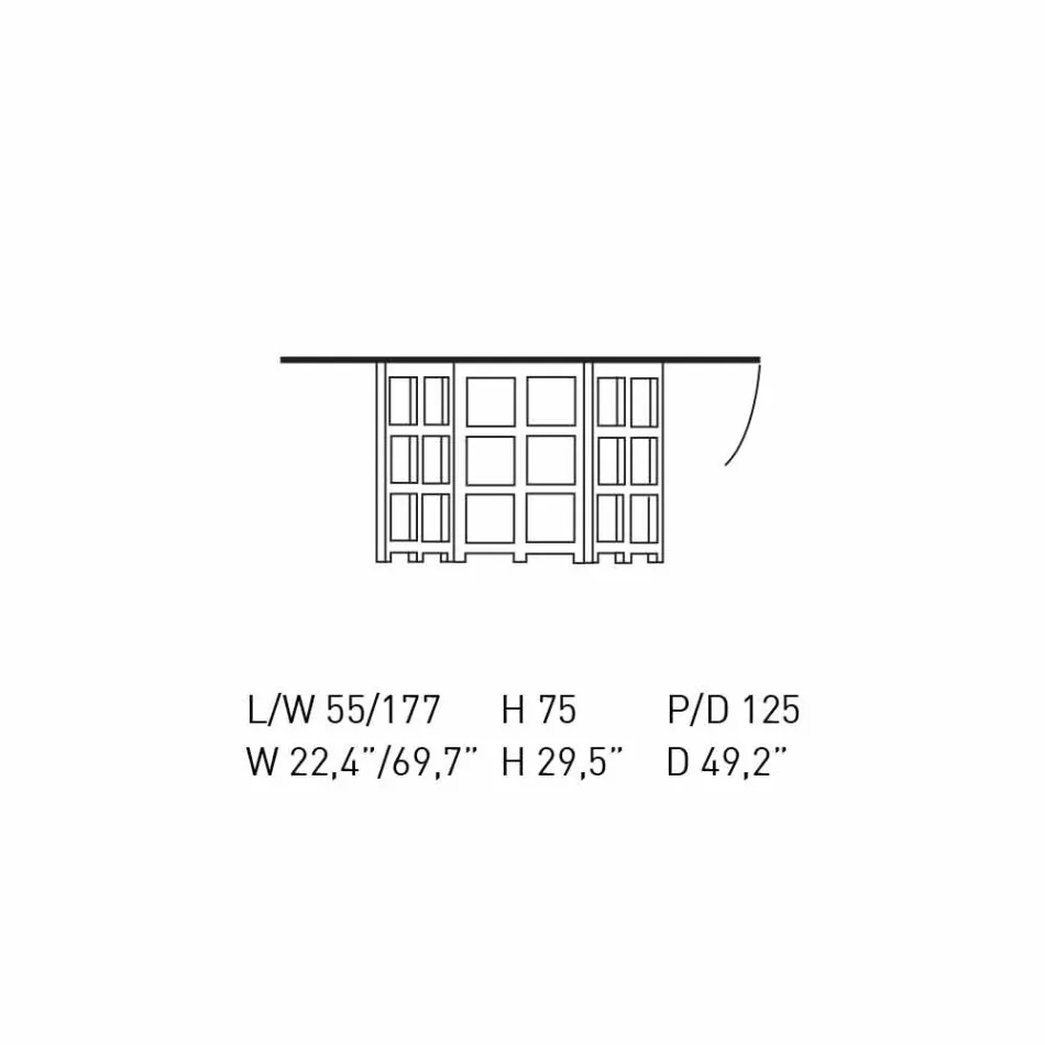 Masă de luat masa din frasin negru pictat Made in Italy - Sabatino Viadurini
