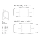 Masa de sufragerie din gresie portelanata si metal Made in Italy - Emilio Viadurini