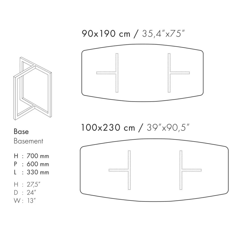 Masa de sufragerie din gresie portelanata si metal Made in Italy - Emilio Viadurini