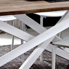 Masa de sufragerie Hpl cu baza metalica Made in Italy, Precious - Carlino Viadurini