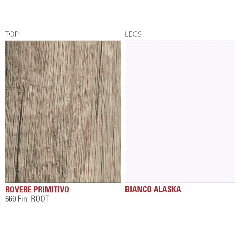 Masa de sufragerie Hpl cu baza metalica Made in Italy, Precious - Carlino Viadurini