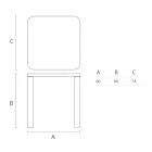 Masa de sufragerie Hpl cu picioare din polietilena Made in Italy - Glen Viadurini