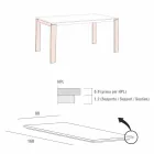 Masă de luat masa din Hpl Efect de marmură și Metal lăcuit Fabricat în Italia - Jupiter Viadurini