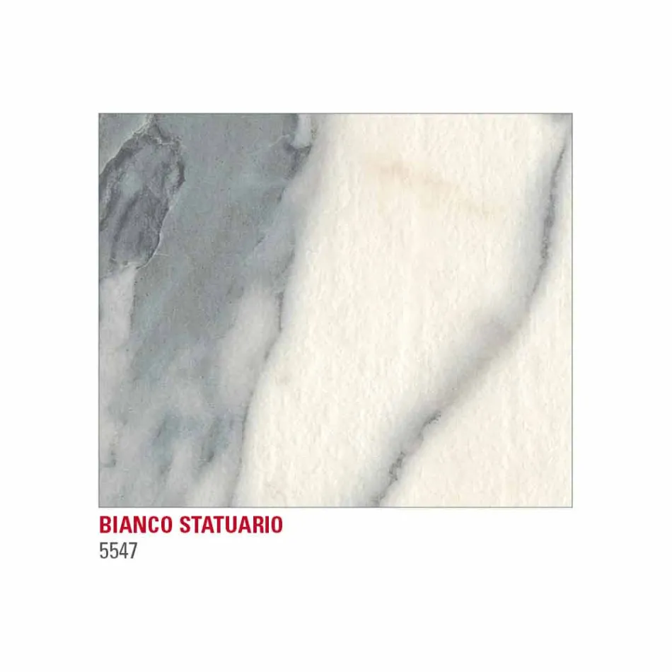 Masă de luat masa din Hpl Efect de marmură și Metal lăcuit Fabricat în Italia - Jupiter Viadurini