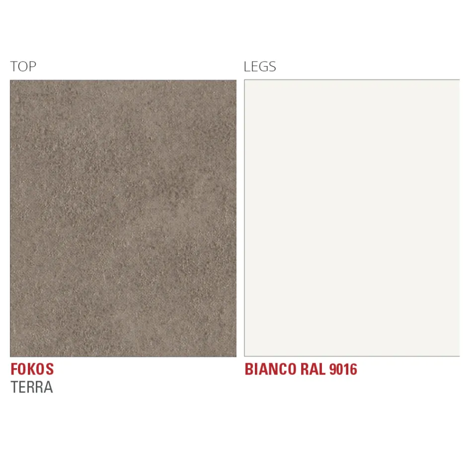 Masa de sufragerie din Laminam cu structura din aluminiu Made in Italy - Bavaria Viadurini