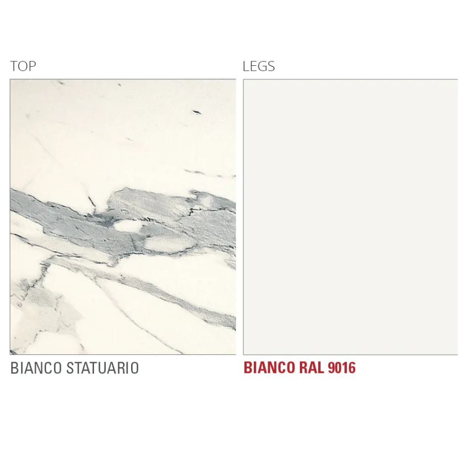 Masa de sufragerie din Laminam cu structura din aluminiu Made in Italy - Bavaria Viadurini