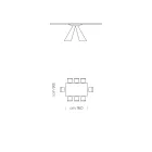 Masa de sufragerie din laminat HPL si otel Made in Italy de inalta calitate - Dalmatian Viadurini