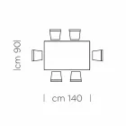 Masa de sufragerie din laminat HPL si otel fin Made in Italy - Settimmio Viadurini