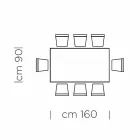 Masa de sufragerie din laminat HPL si otel fin Made in Italy - Settimmio Viadurini