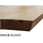 Masa de sufragerie din stejar innodat si elemente metalice Made in Italy - Giusy Viadurini