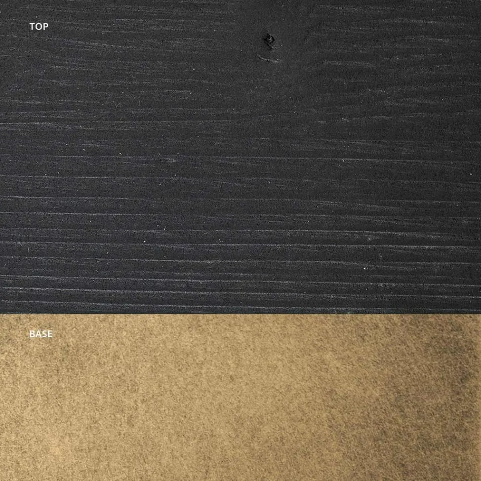 Masa de sufragerie din stejar innodat si elemente metalice Made in Italy - Giusy Viadurini