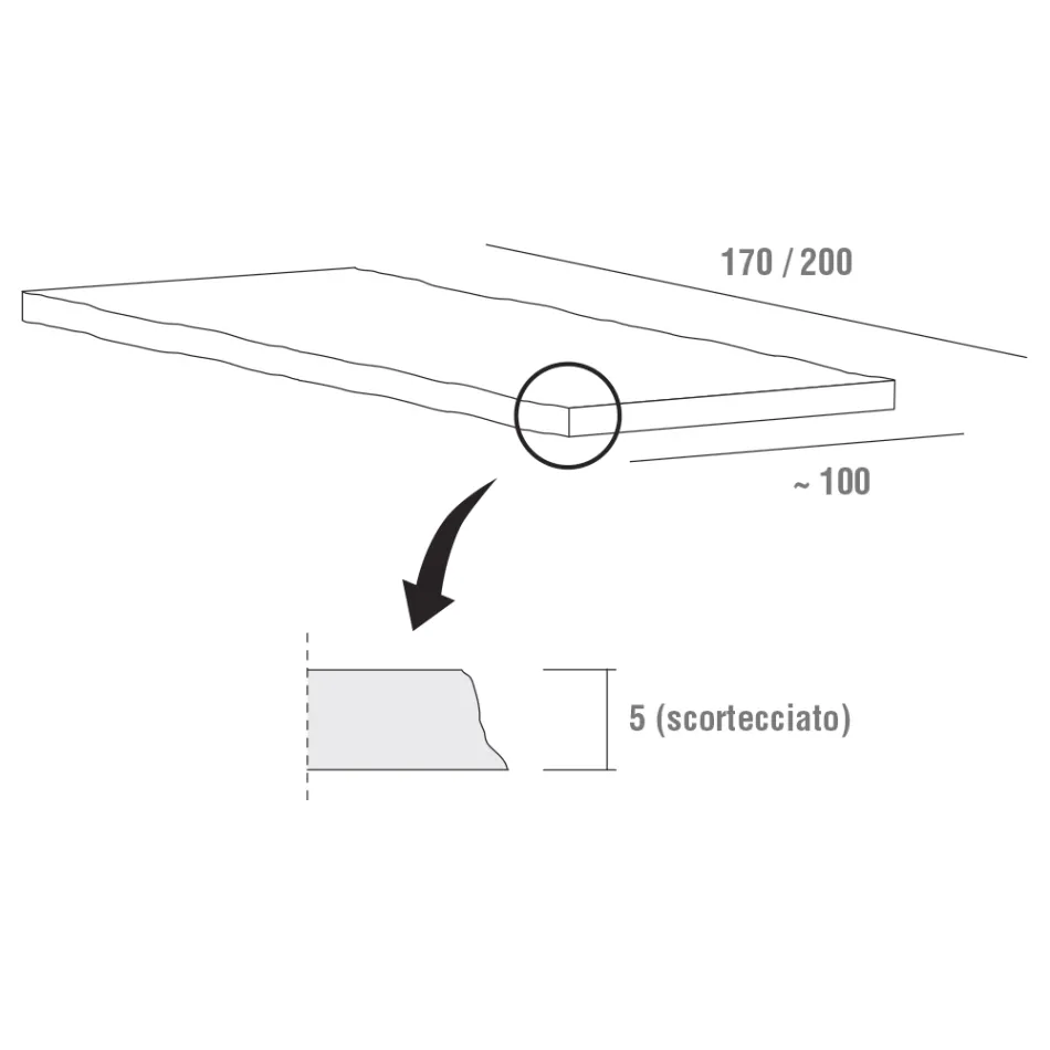 Masa de sufragerie din lemn si aluminiu Made in Italy, Precious - Lingotto Viadurini