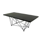 Masa de sufragerie din lemn furniruit si otel Made in Italy - Ezzellino Viadurini