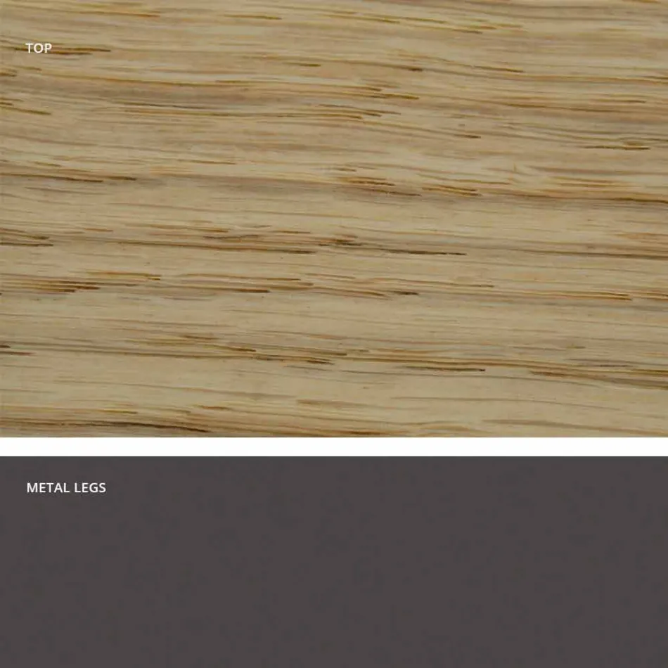 Masă de masă din lemn masiv modern din Italia, Mitia Viadurini