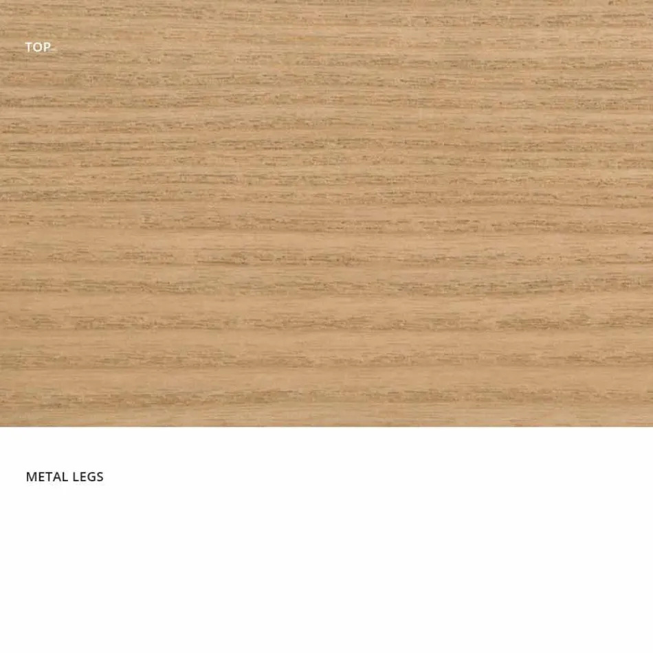 Masă de masă din lemn MDF și metal modern realizată în Italia, Dionigi Viadurini