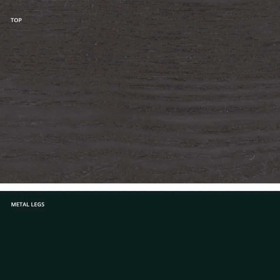 Masă de masă din lemn MDF și metal modern realizată în Italia, Dionigi Viadurini